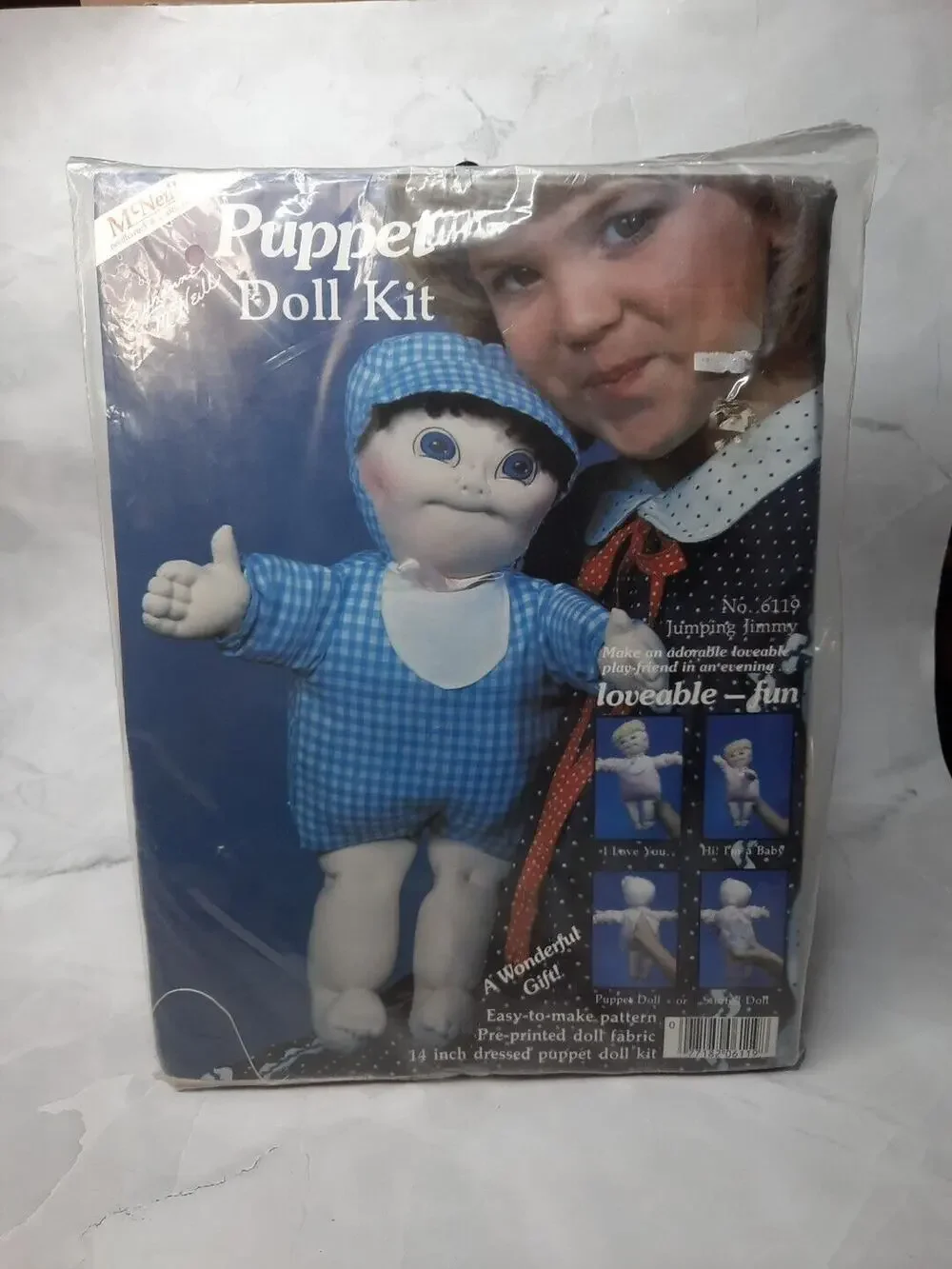 Vintage McNeill Needlework & Crafts Puppet Doll Kit No 6119 Jumping Jimmy 14